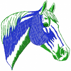 Horses Embroidery Design 3